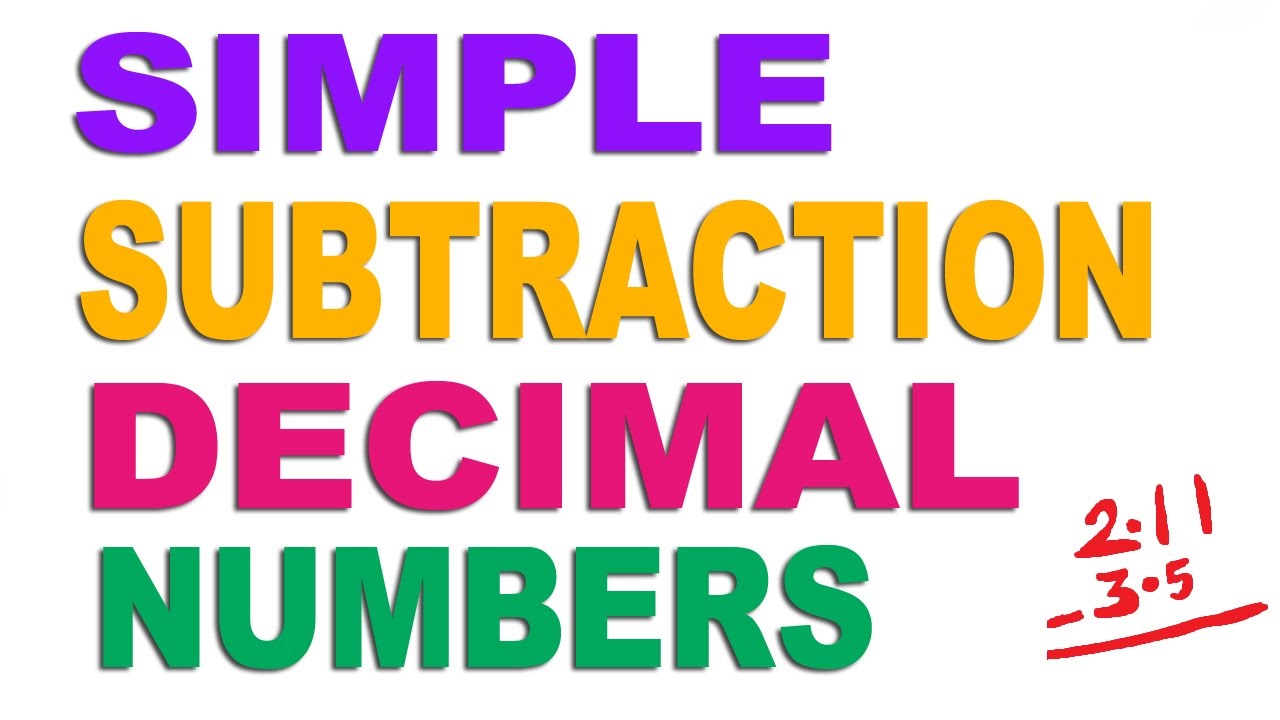 Subtraction of Decimal Numbers - Hindi (2016)