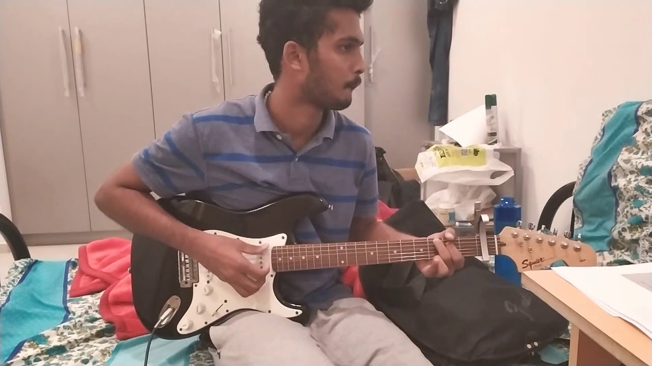 AARADHIKE Guitar cover| ambili | rough cover | electric guitar | Deepson