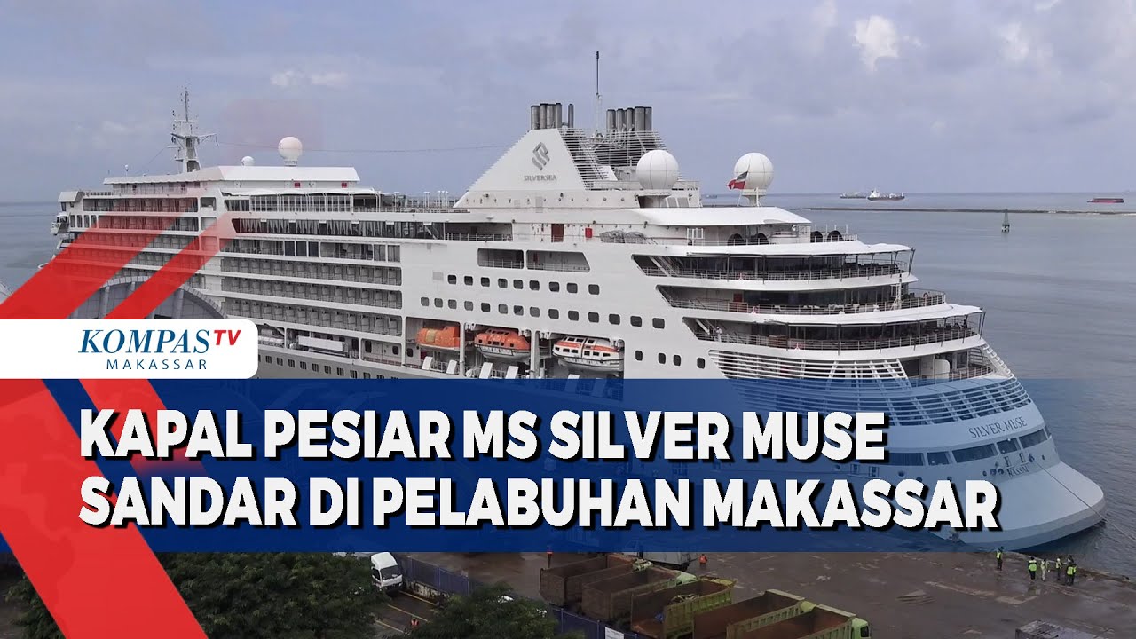 Kapal Pesiar MS Silver Muse Sandar Di Pelabuhan Makassar Bawa 547 Wisman Ke Makassar
