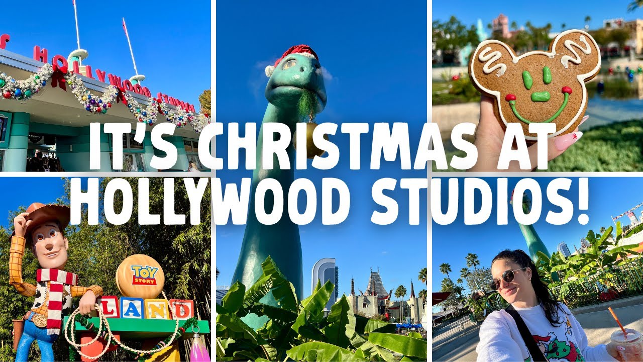 IT'S CHRISTMAS TIME AT STUDIOS! 🎄  Santa Gertie is HERE!! 🦕 🎅 l sunset & hollywood boulevard decor☃️
