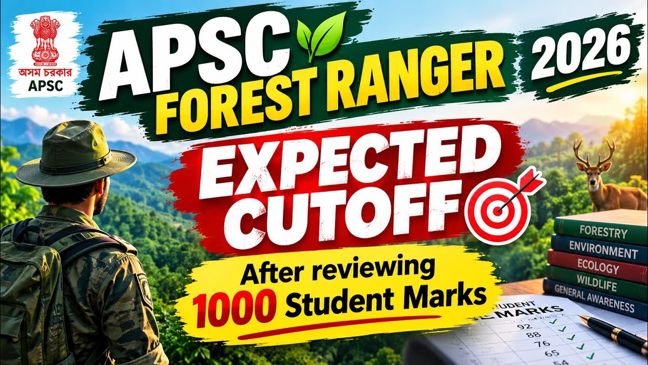 APSC Forest Ranger 2026 Expected Cut-Off 🔥 | 1,000+ Students Reviewed | Category-Wise Analysis