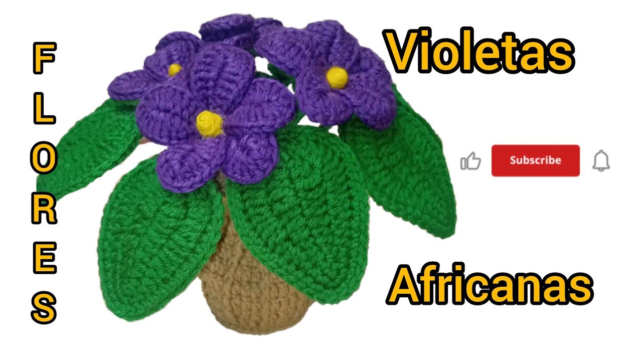 Violetas africanas tejidas a CROCHET/ paso a paso 🧶🌸.
