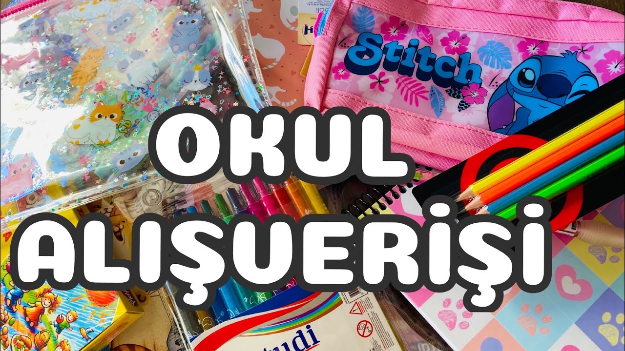 🌈Okul AlışVerişi Yaptık 😍 Bim- A101- Şok Marketleri gezip kırtasiye malzemeleri aldık 🌸 