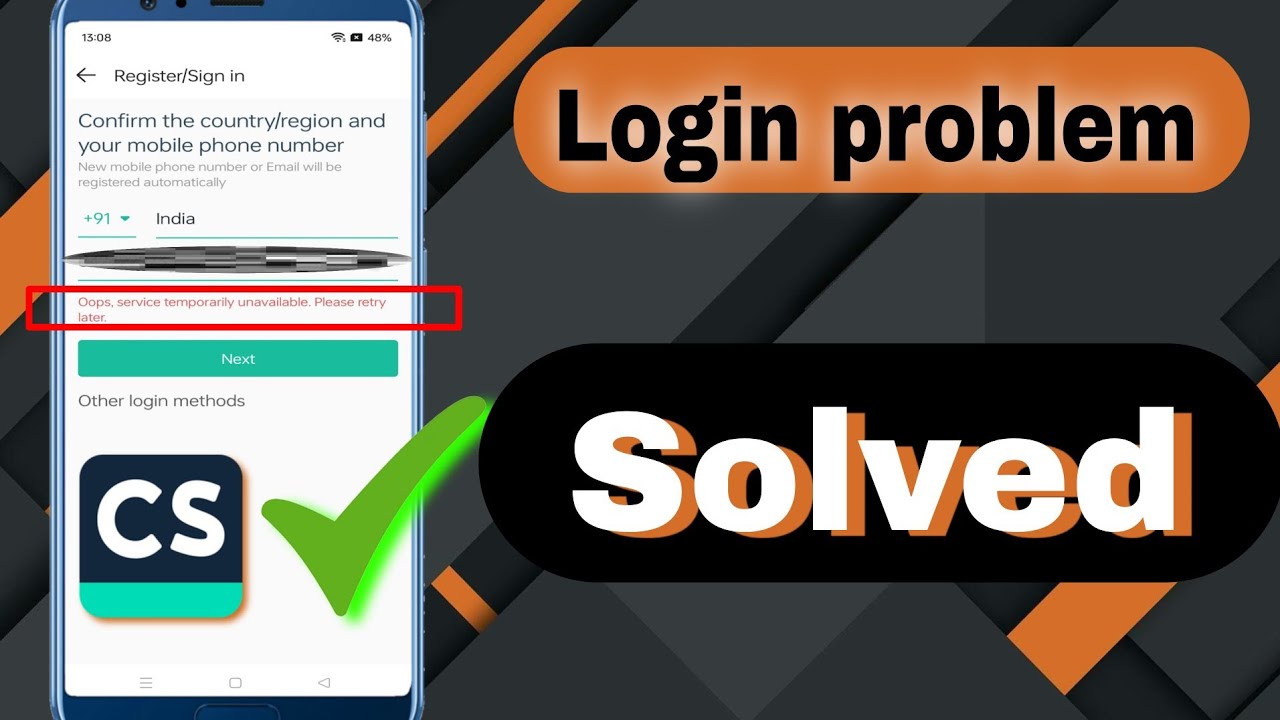 🔥🔥 CamScanner login problem solved