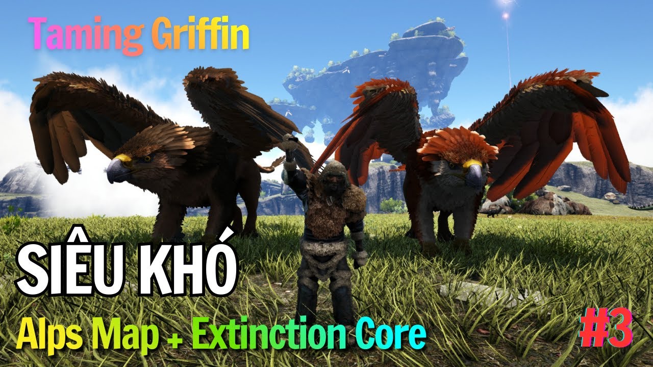 ARK Alps Map #3 - Mình Đi Bắt Griffin, Tyrannosaurus & Khám Phá Núi Tuyết