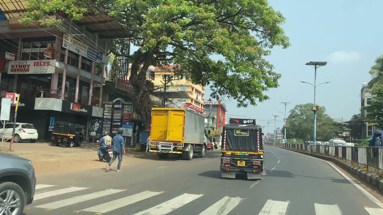kanhangad town | kasaragod | kerala | India | Road view 1