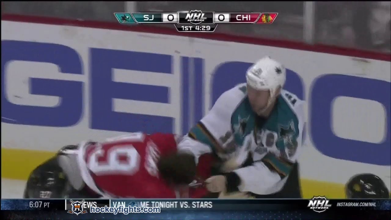 Joe Thornton vs Jonathan Toews Feb 15, 2013