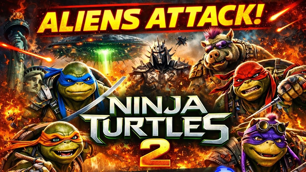Ninja Turtles 2 😱 | Aliens Attack! Full Action Movie Explained in Hindi 