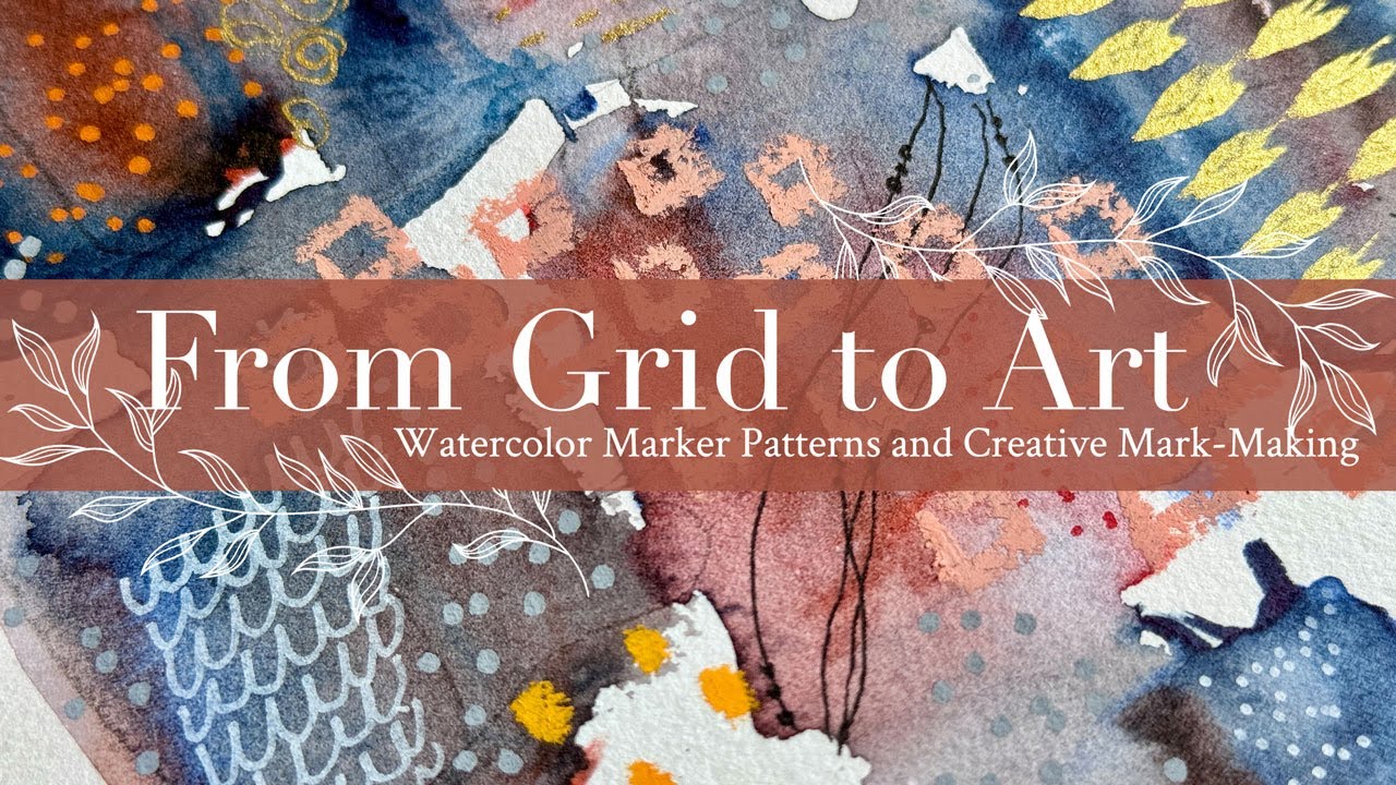 From Grid to Art: Watercolor Marker Patterns and Creative Mark Making