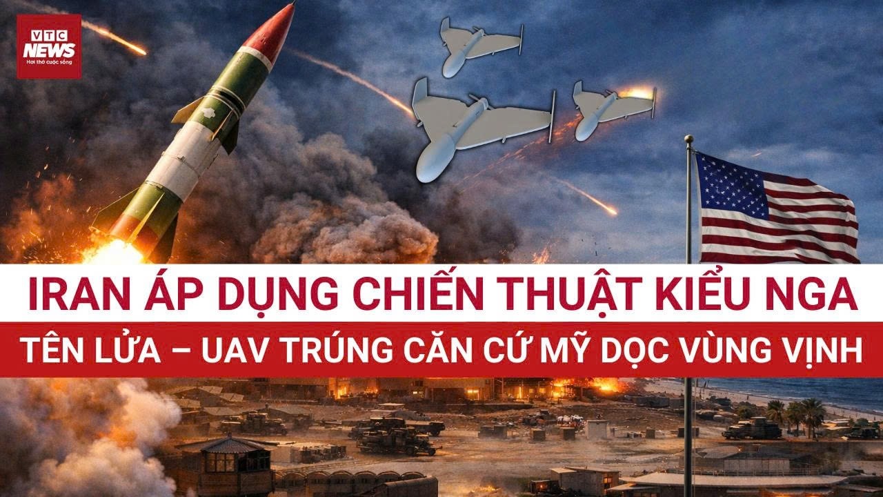 Iran “sao chép” chiến thuật Nga? Tấn công căn cứ Mỹ bằng UAV và tên lửa | VTC News