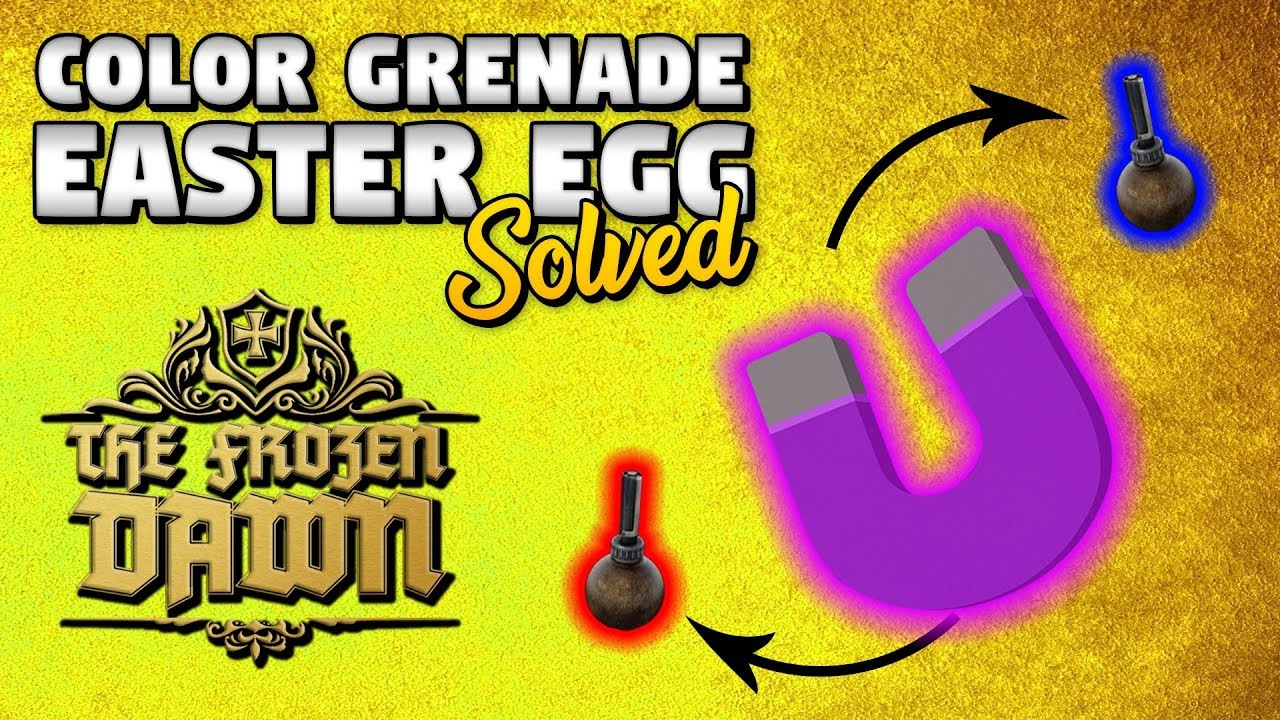 *NEW* The Frozen Dawn: Spinning Coloured Grenade / Magnet EASTER EGG (SOLVED) WW2 Zombies DLC4
