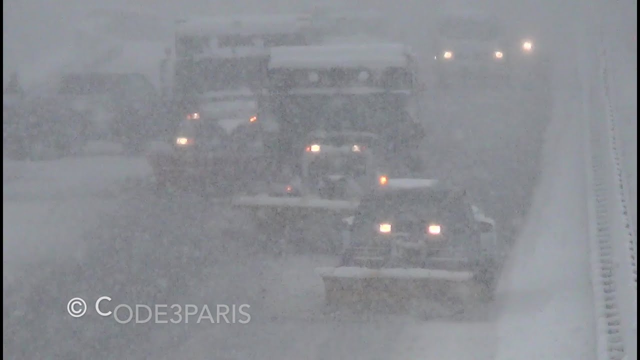 Snow Plow Trucks in Action - Boston