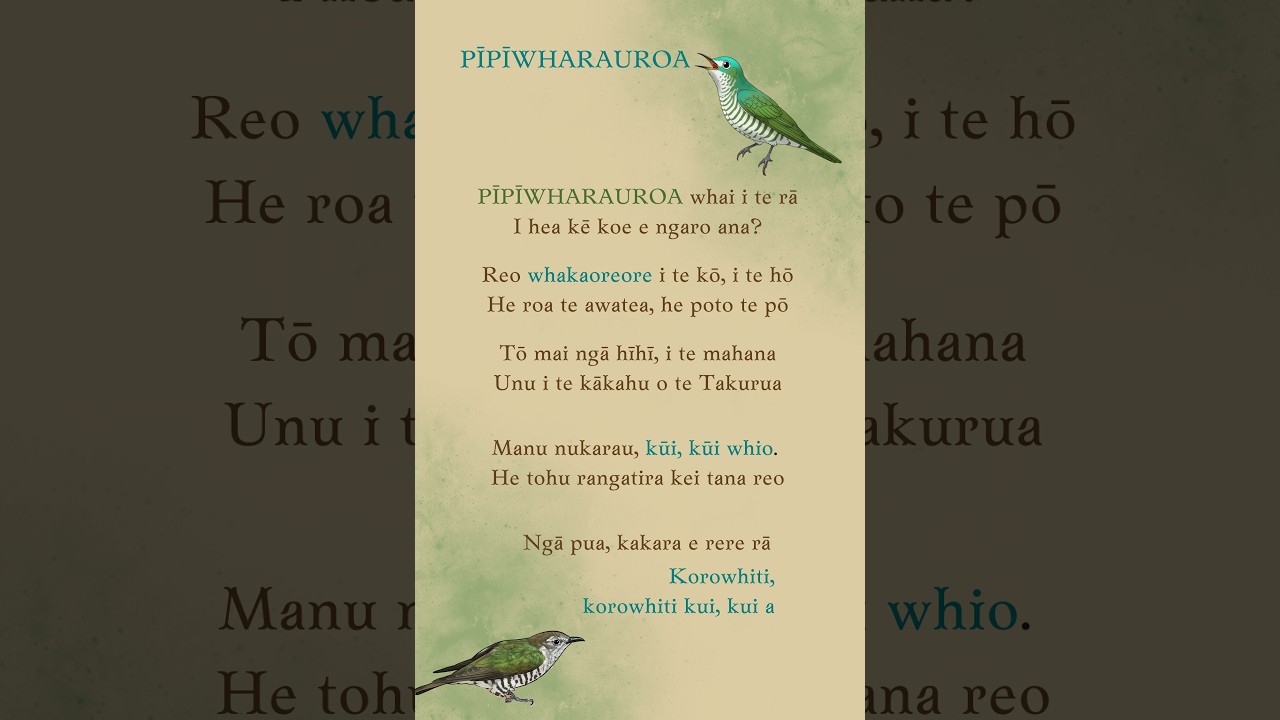 PĪPIWHARAUROA - MANU NUKARAU