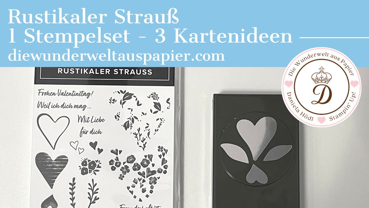 1 Stempelset 3 Ideen | Schritt für Schritt Anleitung | Liebe | Karten basteln | #rustikalerstrauss
