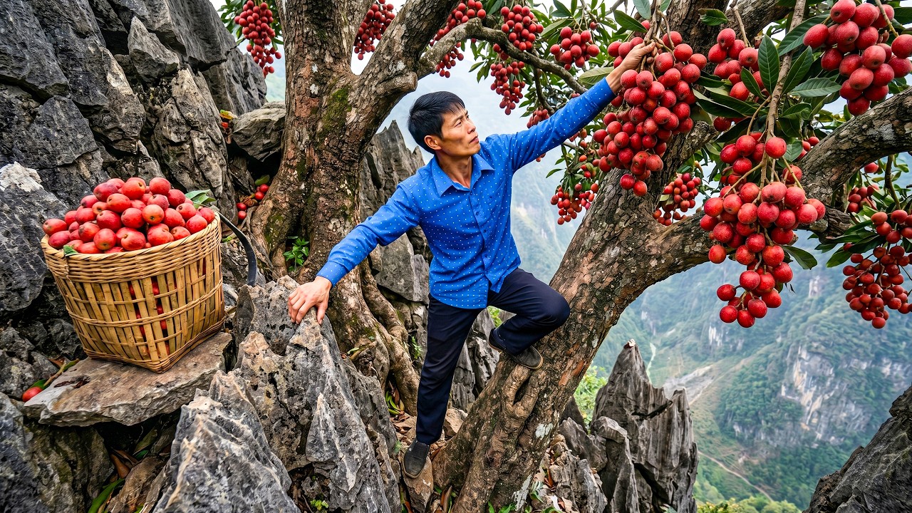 Harvesting 1000+ KG Of Fresh Oleaster Fruit To Sell At The Market At a High Price