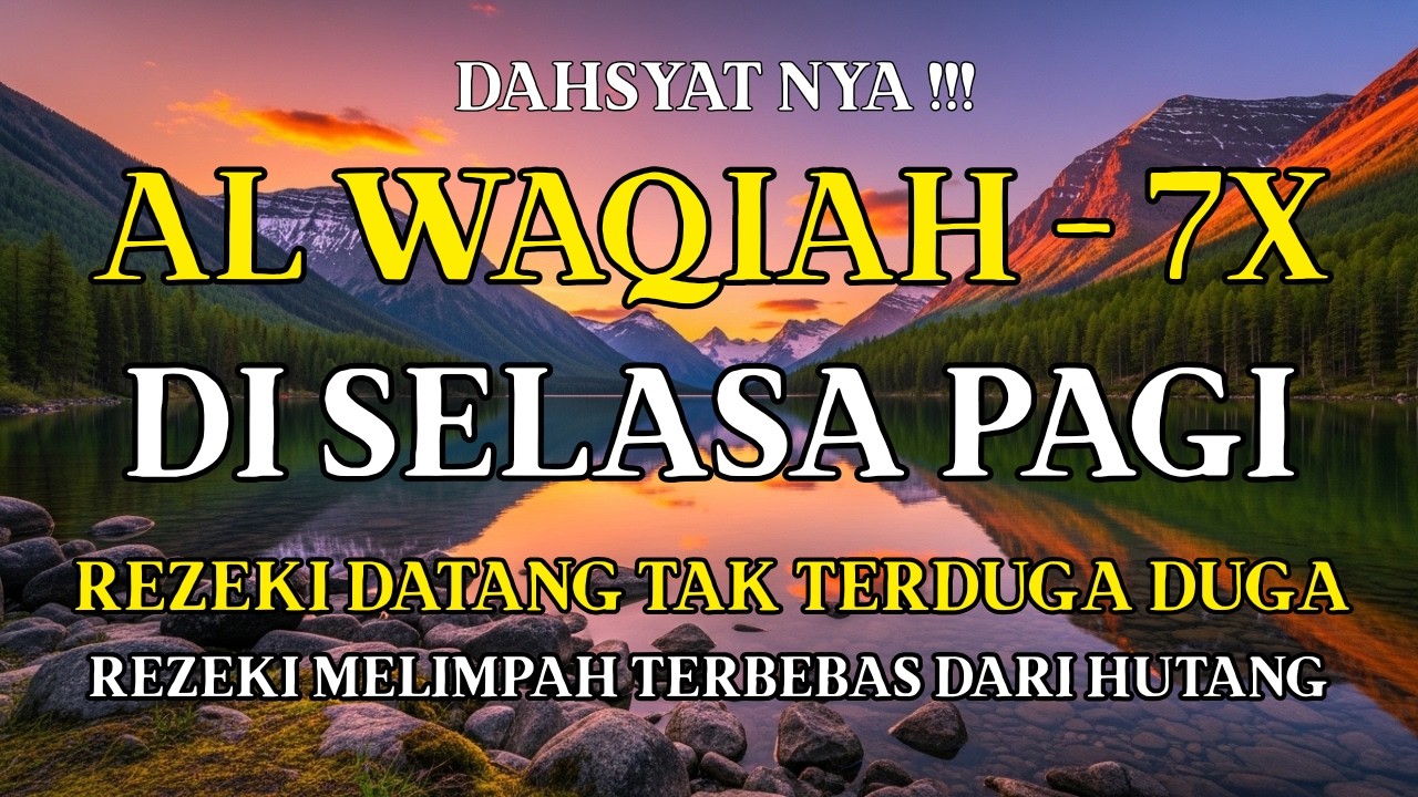 AMALAN DAHSYAT PAGI‼️ Rezeki Datang Tak Disangka Dzikir Pagi Al Waqiah 7x Penarik Keberkahan 🌿