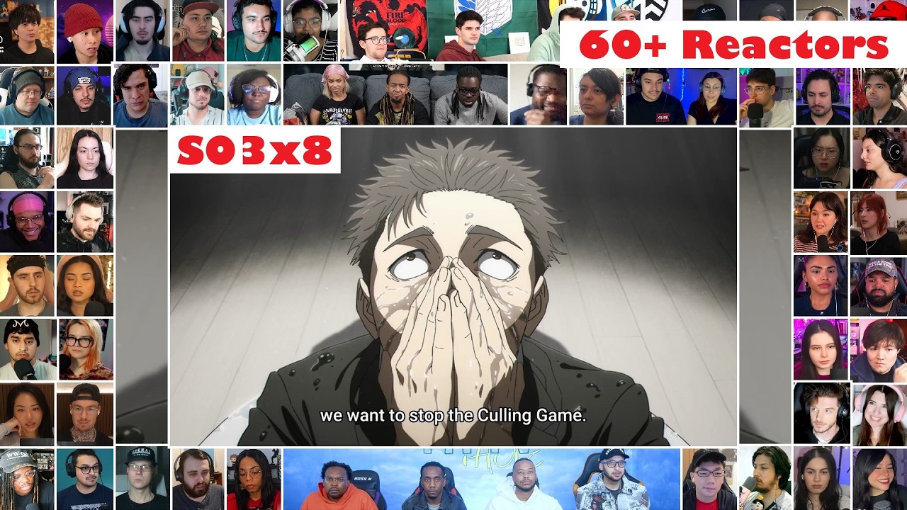 [60+ Reactors] Jujutsu Kaisen Season 3 Episode 8 MEGA Reaction Mashup -呪術廻戦 3期 8話 リアクション