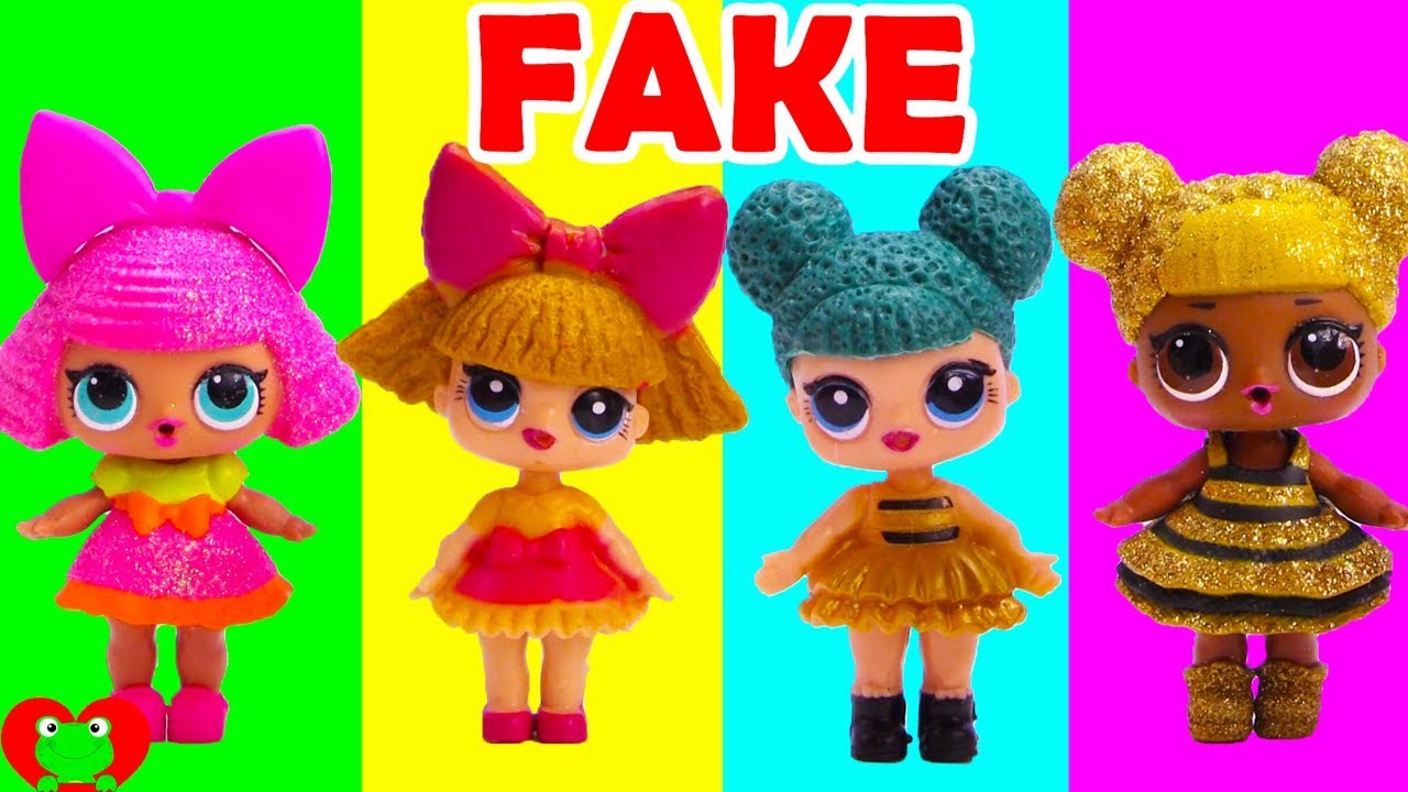 Genie Opens LOL Surprise Dolls Fake Vs. Real