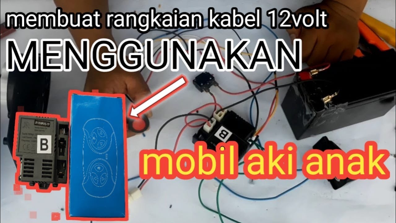 cara||tutorial membuat rangkaian kabel 12volt,menggunakan resiver/remot,mobil aki anak,#motorakianak
