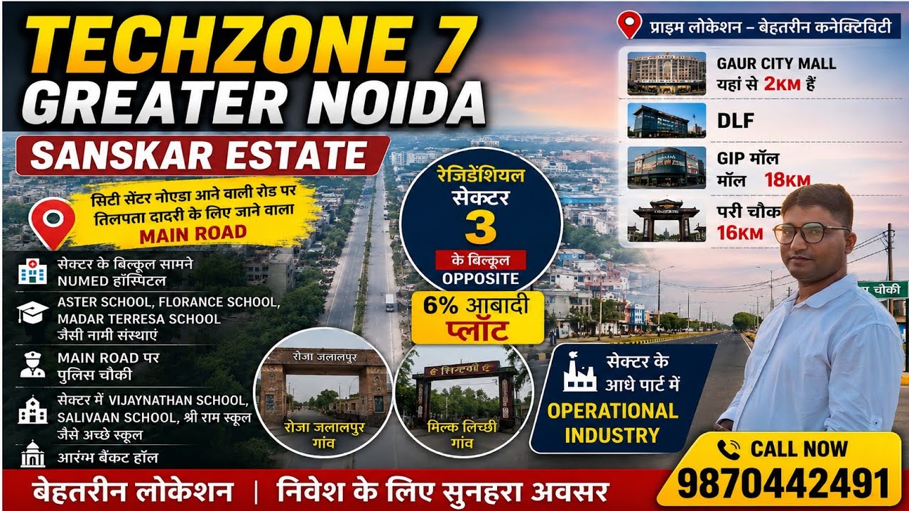 Techzone 7 Greater Noida | Complete Sector Visit & Plot Investment Guide 2026 | Sanskar Estate