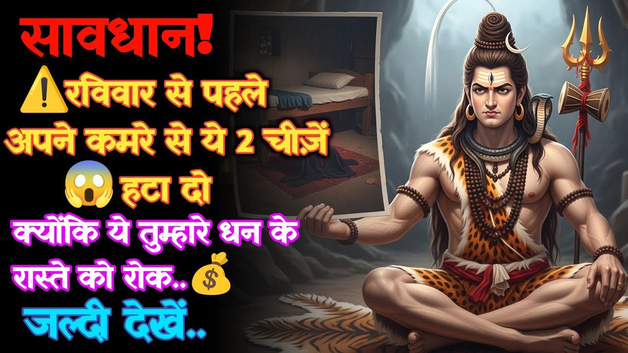 1111 🕉️ Mahadev Ka Sandesh 😱सावधान! रविवार से पहले अपने कमरे से ये 2 चीज़ें हटा दो क्योंकि.. #godits