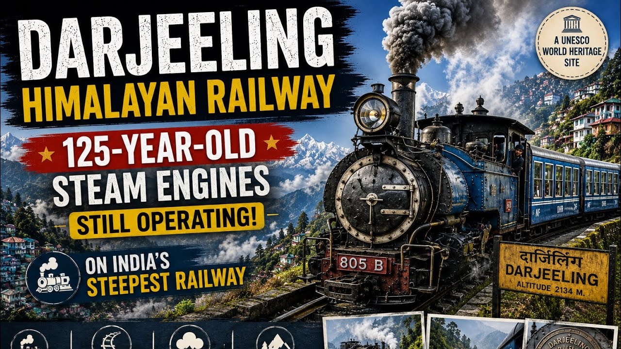 Darjeeling Himalayan Steam Engine Railway : India's Highest Railway Station - An Observational Film
