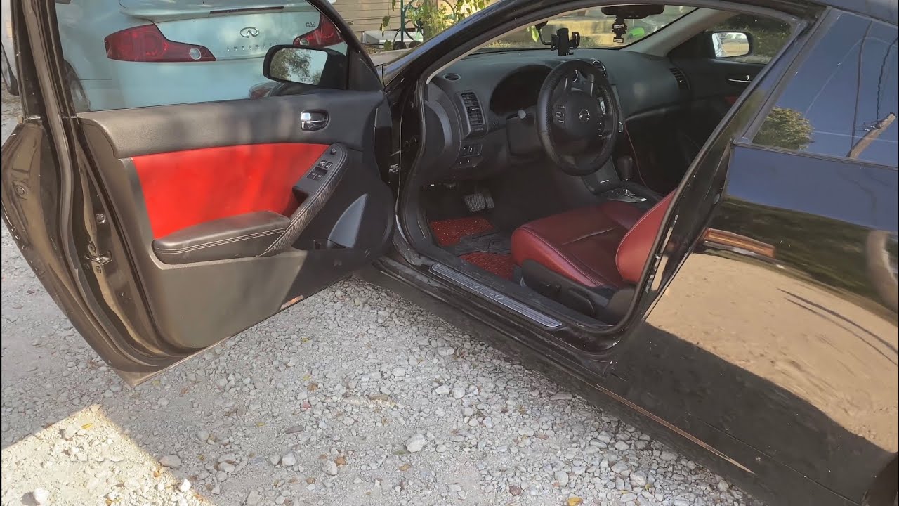 Nissan Altima Coupe Black to Red Leather Swap! / How to remove seats out of a Nissan Altima coupe