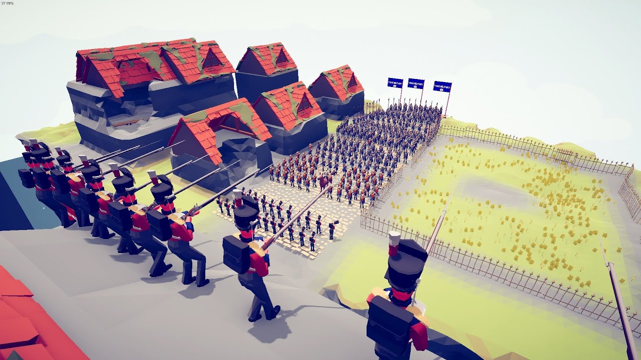 200x French Army Attack enemy Castle - Totally Accurate Battle Simulator TABS