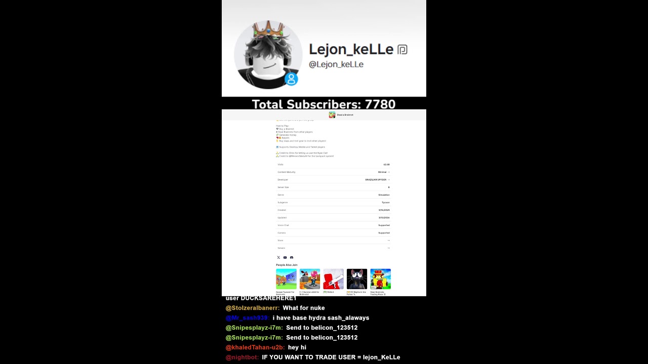 ROBLOX sab trading live :)