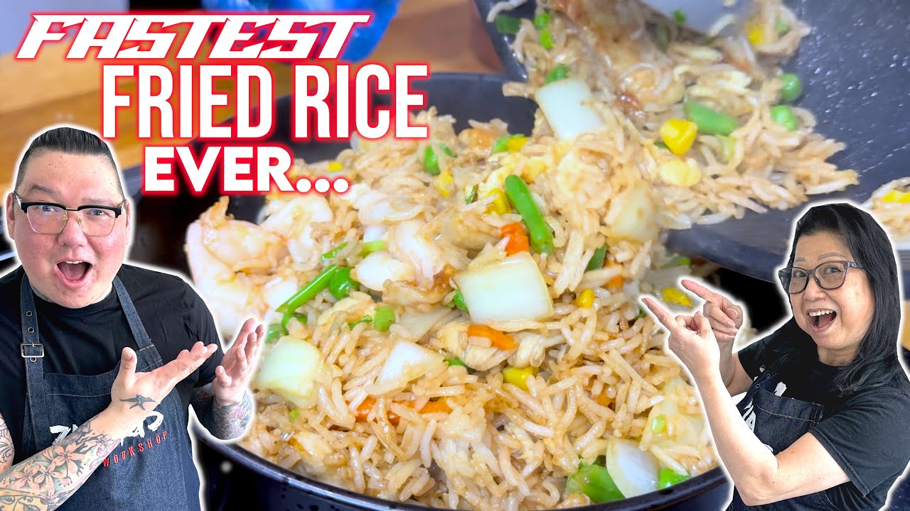 САМЫЙ БЫСТРЫЙ ЖАРЕНЫЙ РИС НА YOUTUBE! Быстрее, чем ДЖОШУА ВАЙССМАН? 🍳🍚