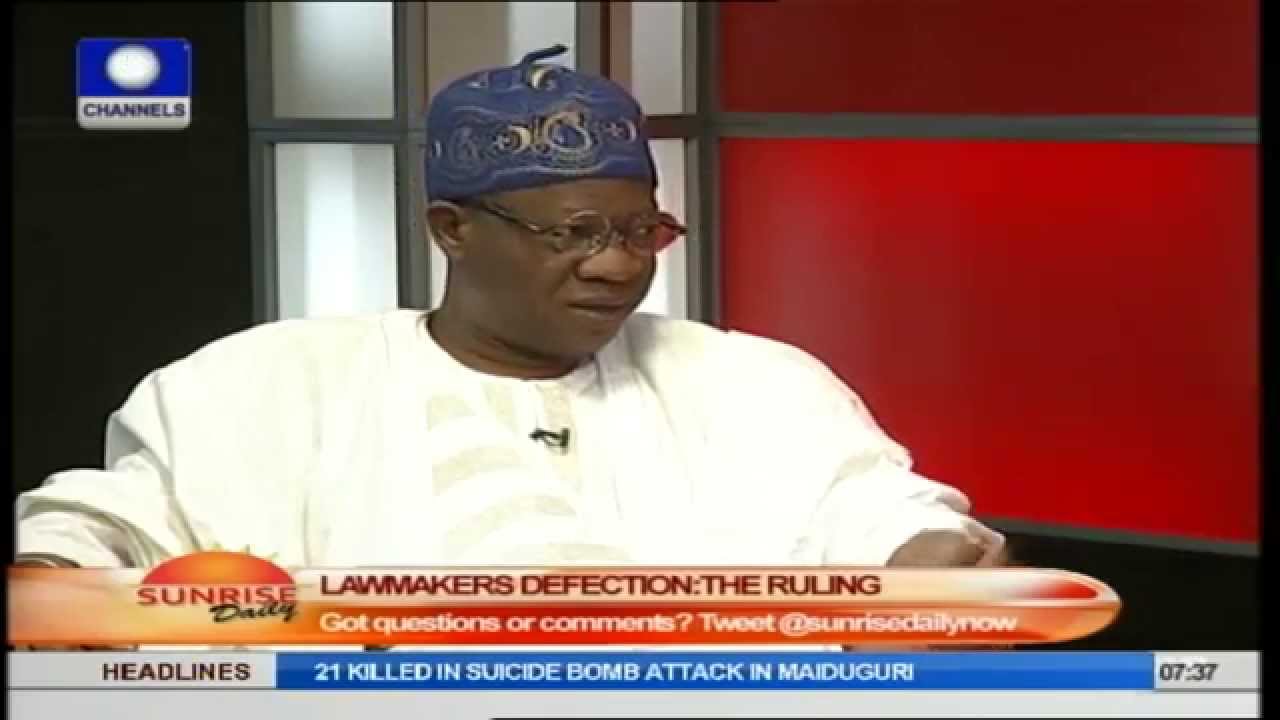 You Don't Enforce Advise, You Only Enforce Orders -- Lai Mohammed