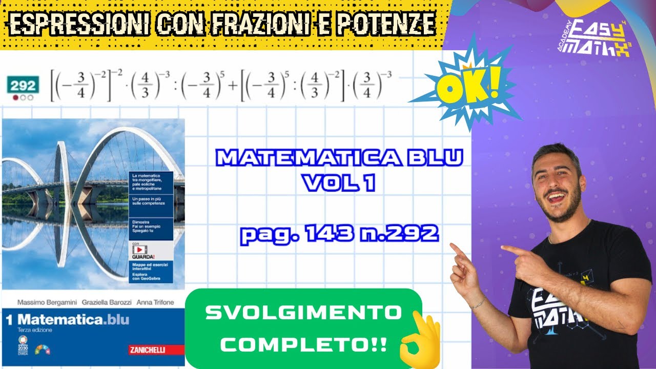 🔎ESPRESSIONI con FRAZIONI e POTENZE: RISOLUZIONE DETTAGLIATA!!