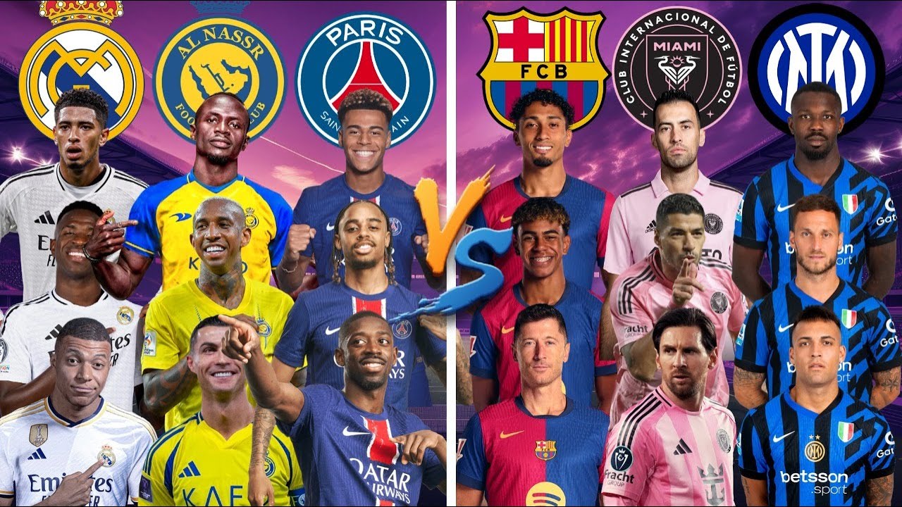 Real Madrid Al Nassr PSG🆚Barcelona Inter Miami Inter Milan - NEW 2025⚽🔥