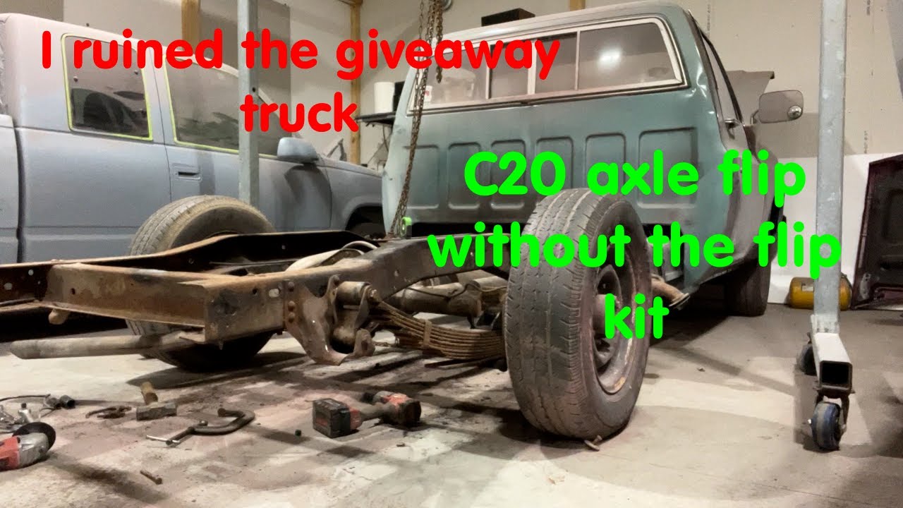Axle flip without a kit. 1978 C20 truck is ruined #axleflip #chevy #truck #c20 #lowering