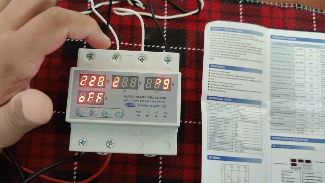 Phase selector solution to low voltage and 1 phase failure issues at home, office. @Kohat