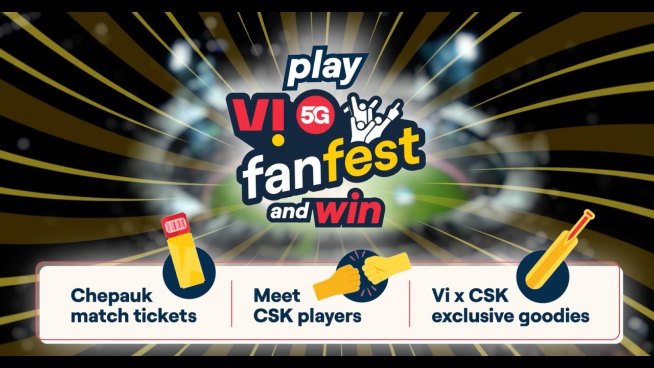 Vi 5G fanfest: Play, Win CSK Tickets & Meet Players 🏏