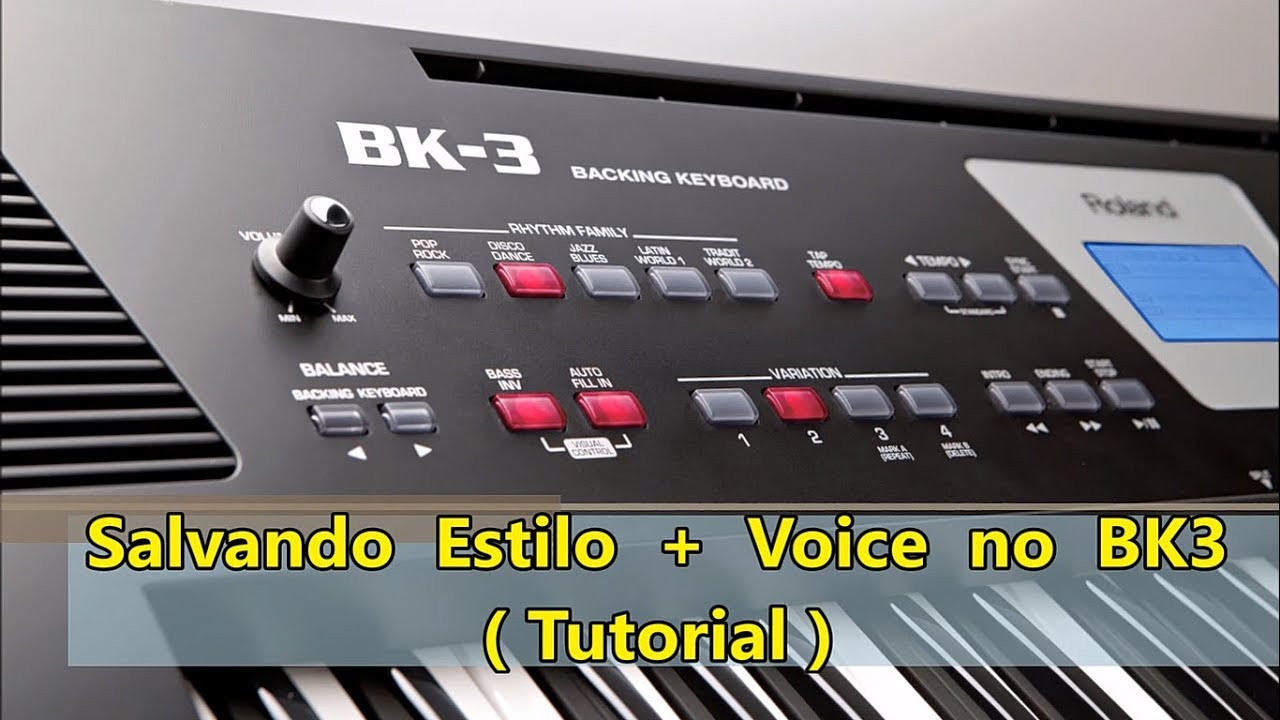 BK3 Roland - Como salvar estilo + timbre