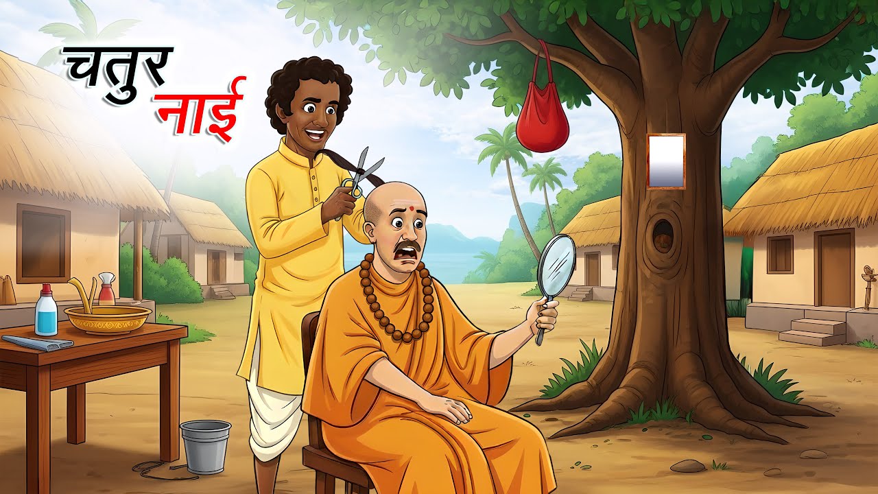 चतुर नाई | CHATUR NAI | HINDI KAHANI | CARTOON STORY | HINDI STORIES