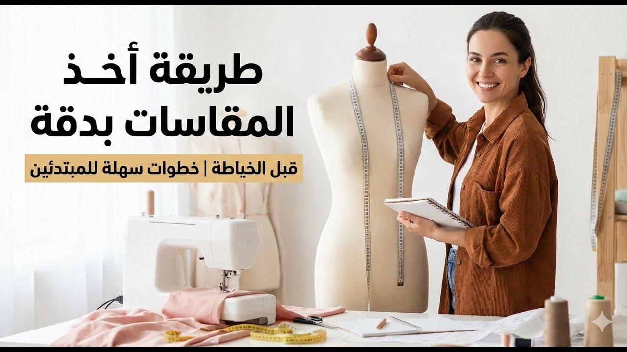 طريقة أخذ المقاسات بدقة قبل الخياطة | خطوات سهلة للمبتدئين