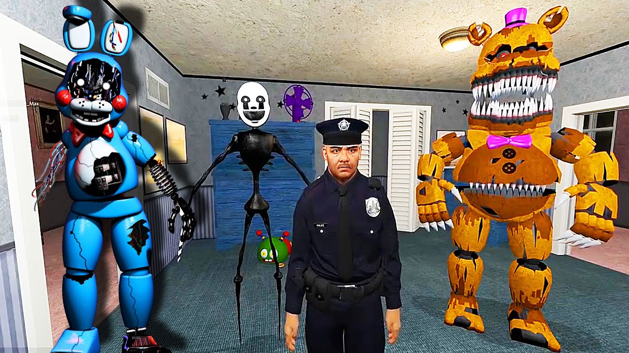 АНИМАТРОНИКИ ПУГАЮТ ОХРАННИКА FNAF 4 COOP ► Garry's Mod