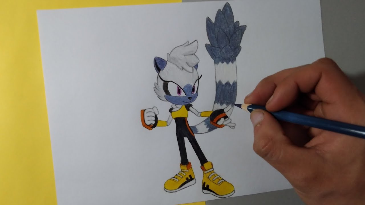 Dibujando a Tangle the Lemur | Sonic Forces: Speed Battle | Drawing Tangle the Lemur