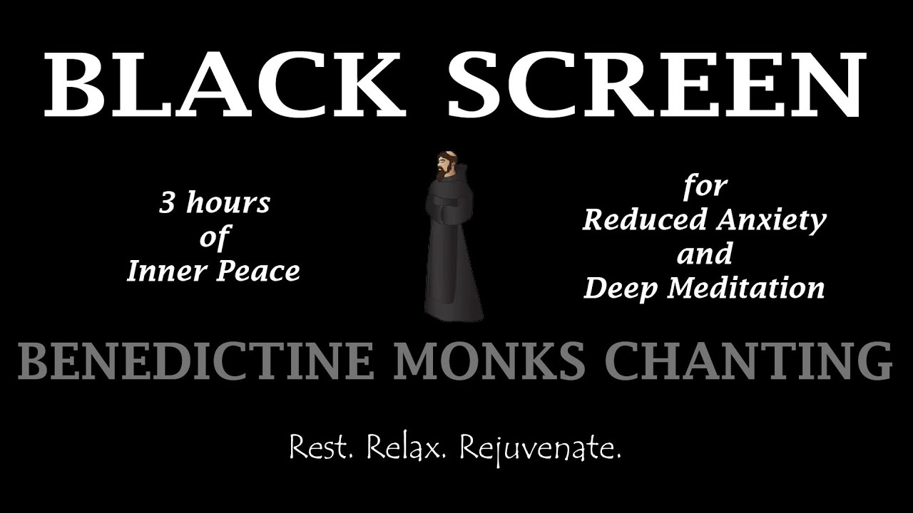 BENEDICTINE MONKS | GREGORIAN CHANTS | TRANCE MEDITATION + BLACK SCREEN for Inner Peace [ASMR] [REM]