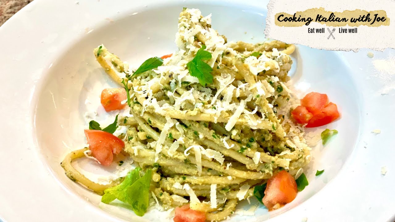 Pasta with Eggplant Pesto from Tuscany | Cooking Italian with Joe