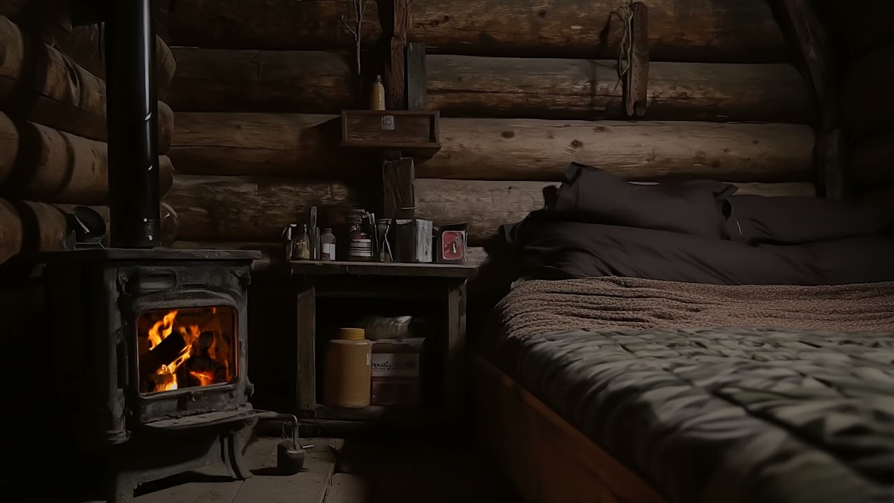 Cozy Fire & Blizzard Sounds | Howling Winds for Study & Sleep and Relaxation