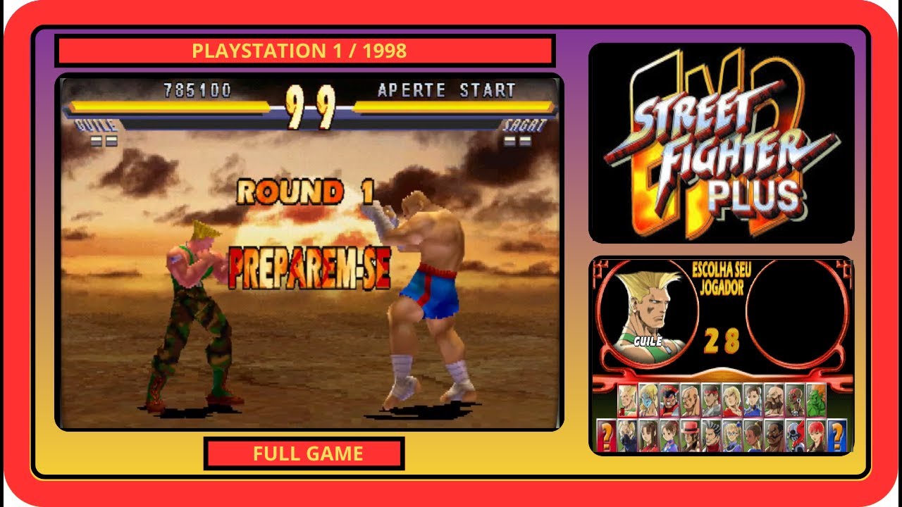 STREET FIGHTER EX2 PLUS - [ PS1 / 1998 ] - 💥ГАЙЛ💥 ПОЛНЫЙ ГЕЙМПЛЕЙ