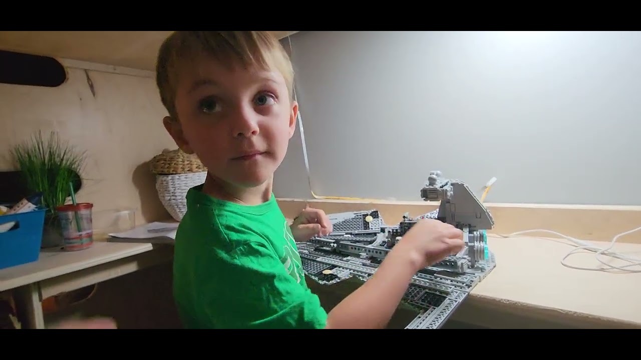 Last pieces of the Imperial star destroyer. Thanks Uncle Matt!