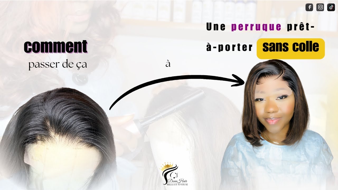 Réalisation d’une #perruquesanscolle #prèt-à-porter #gluelesswig #wigmaker #donahair 