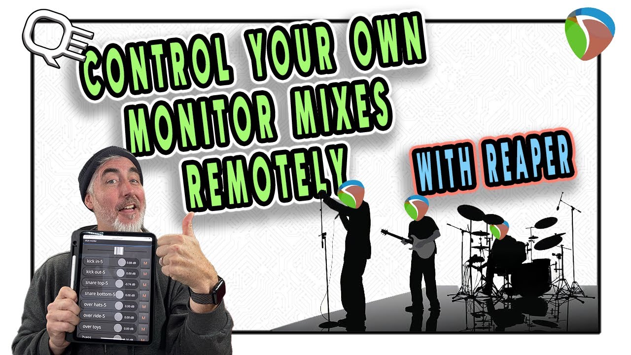 Remote control your own Monitor Mix in Reaper, with a phone, tablet, or computer!