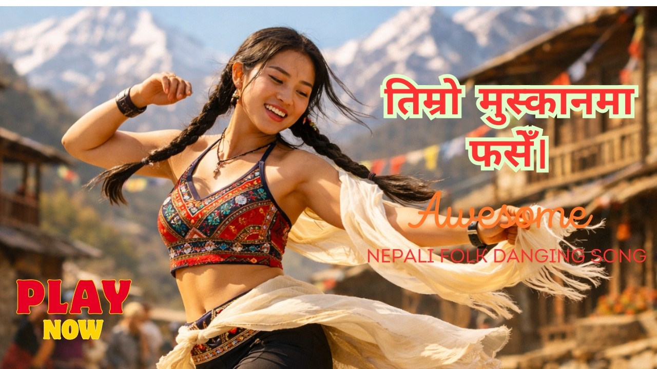 तिम्रो मुस्कानमा फसेँ। | New Nepali Dancing Folk Song | Romantic Song From Nepal | Awaaz Sutra