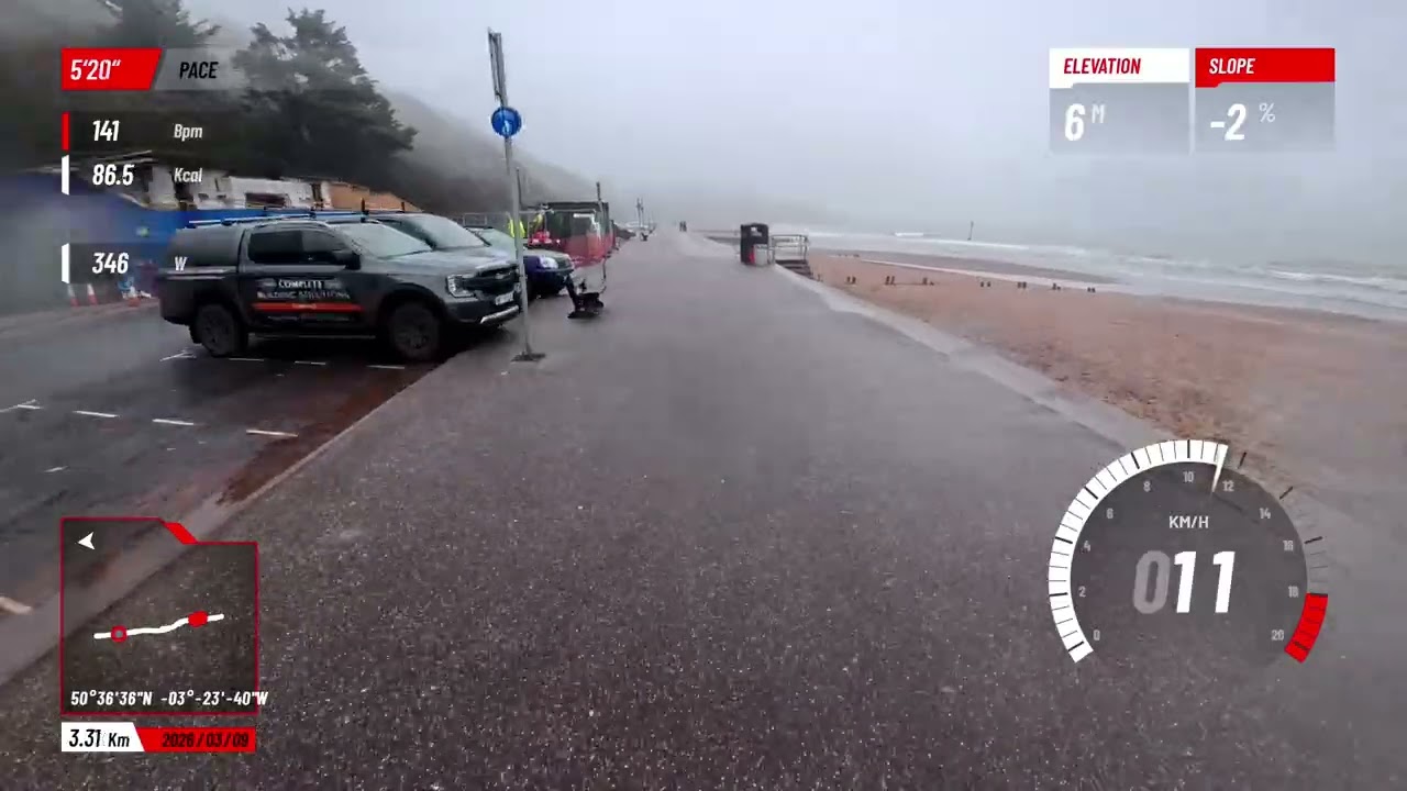 Part of  my Marathon Training plan carried out in Exmouth (Sped up!)